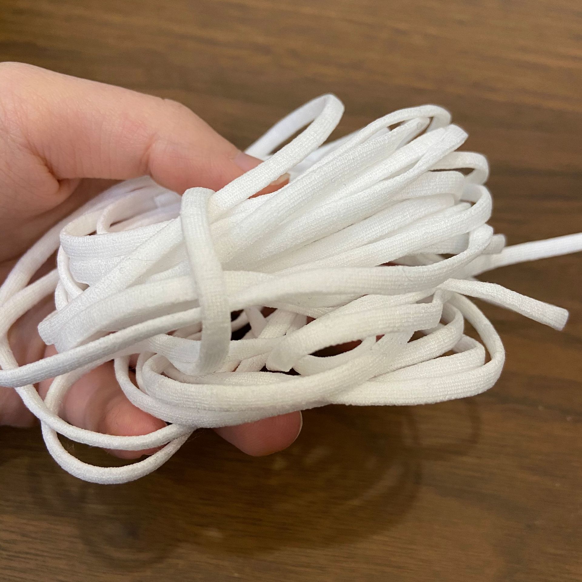 3mm圆头黑耳带扁头kn95弹力扁口罩绳松紧带绳口罩扁口罩带口罩线