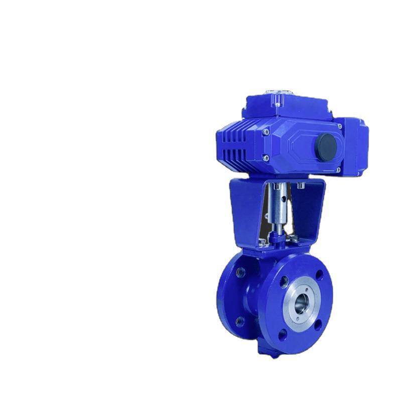 电动v型调节阀vq947f16c铸钢泥浆纸浆高温耐磨开关球阀dn15200