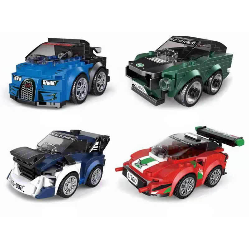 得高迪库酷小砖新品回力车积木拼装玩具兼容乐高