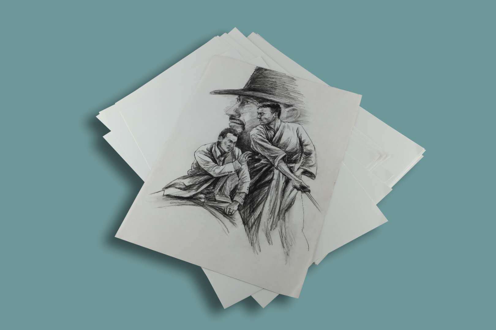 黑马素描纸 速写纸水粉纸水彩纸铅画纸图画本4k本色白色180克20张