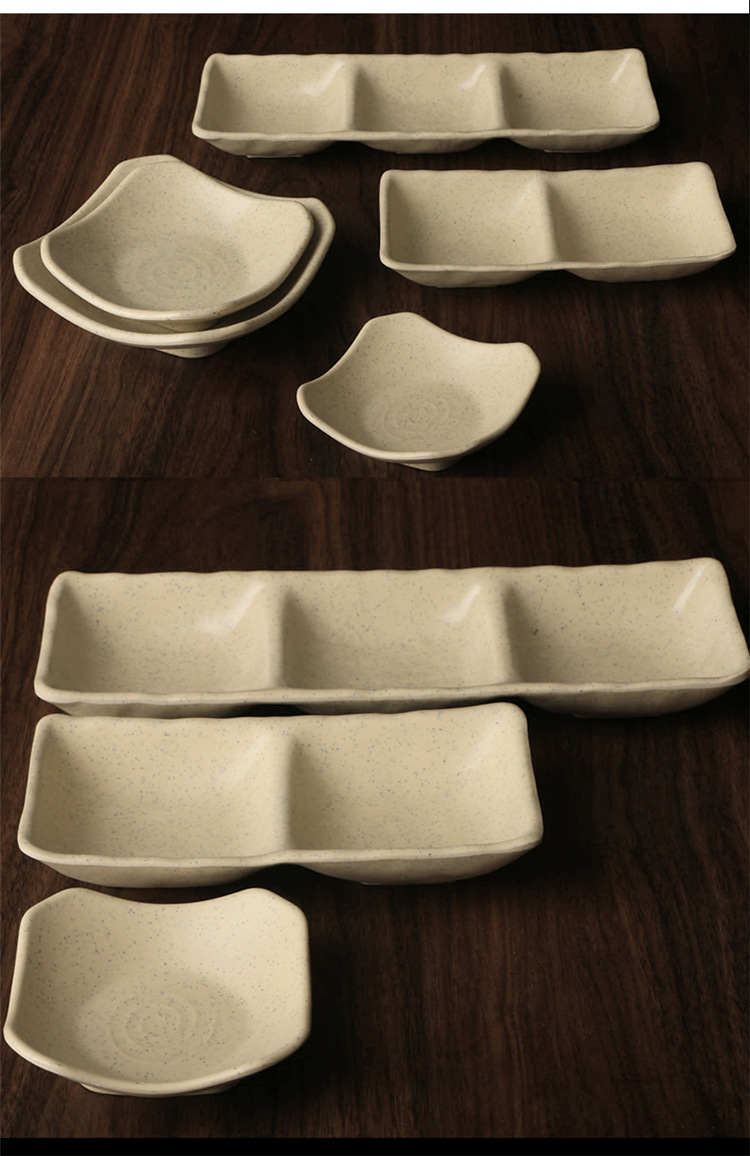 土陶密胺仿瓷餐具火锅店碗碟套装餐厅饭店酒店摆台四件套餐具商用