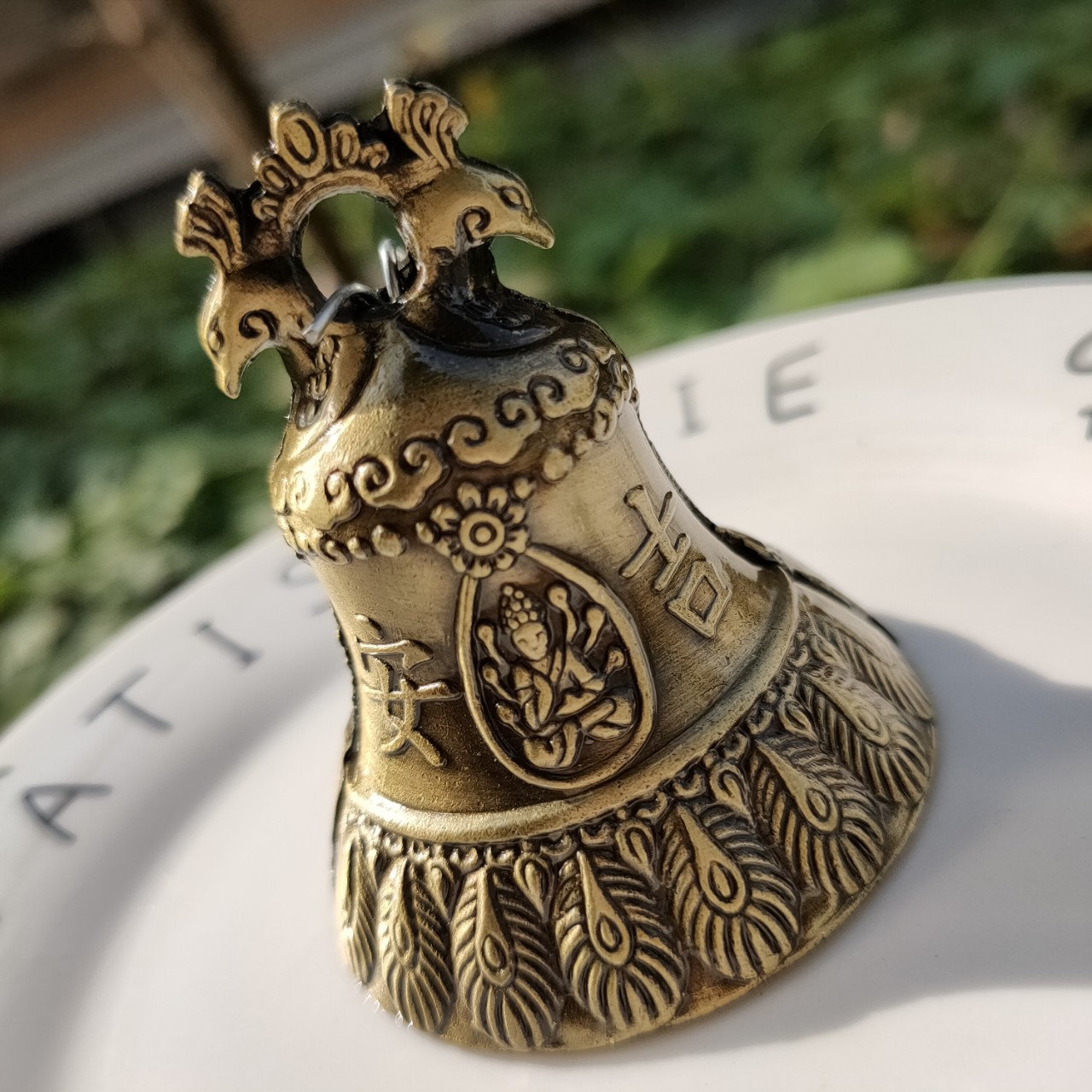 金属青古铜东巴风铃配件工艺礼品挂件配饰复古风水大象佛双鱼孔雀