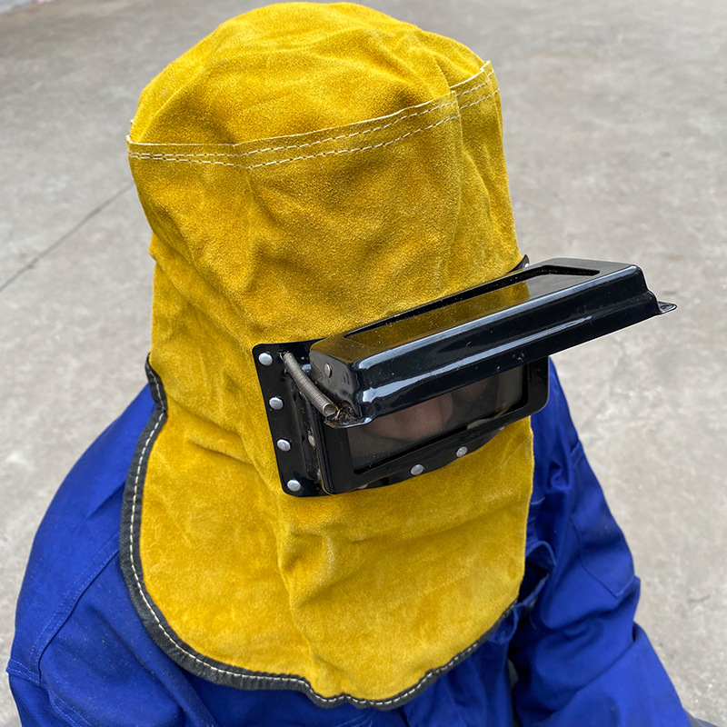 厂家直销hz-3牛皮电焊面罩/纯牛皮面罩/皮脸面罩软皮面罩