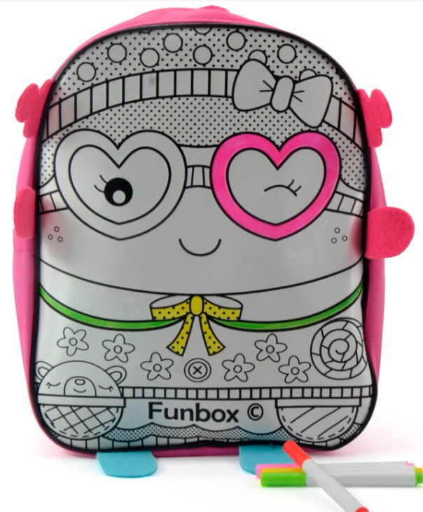 diy 涂色书包 涂色包 画画包 儿童涂色书包 动物书包 儿童书包