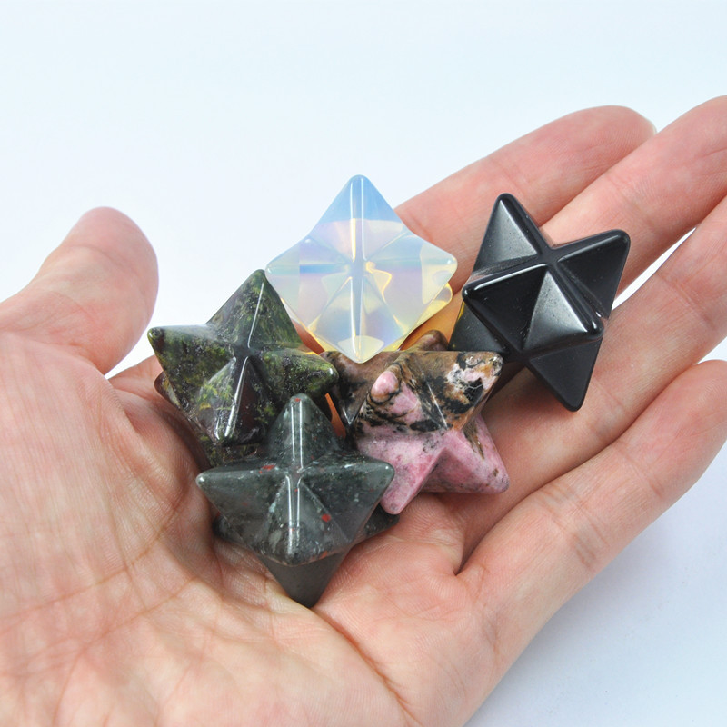 工厂现货梅尔卡巴星黑曜蛋白蔷薇能量原石工艺品跨境外贸摆件小号