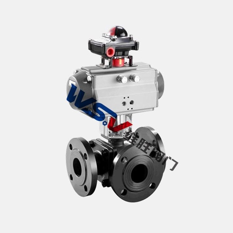 气动三通球阀 q645f 气动换向阀 气动三通球阀 气动分流阀