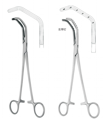 支气管钳 带钉气管钳 直角支气管钳 医疗器械 手术钳