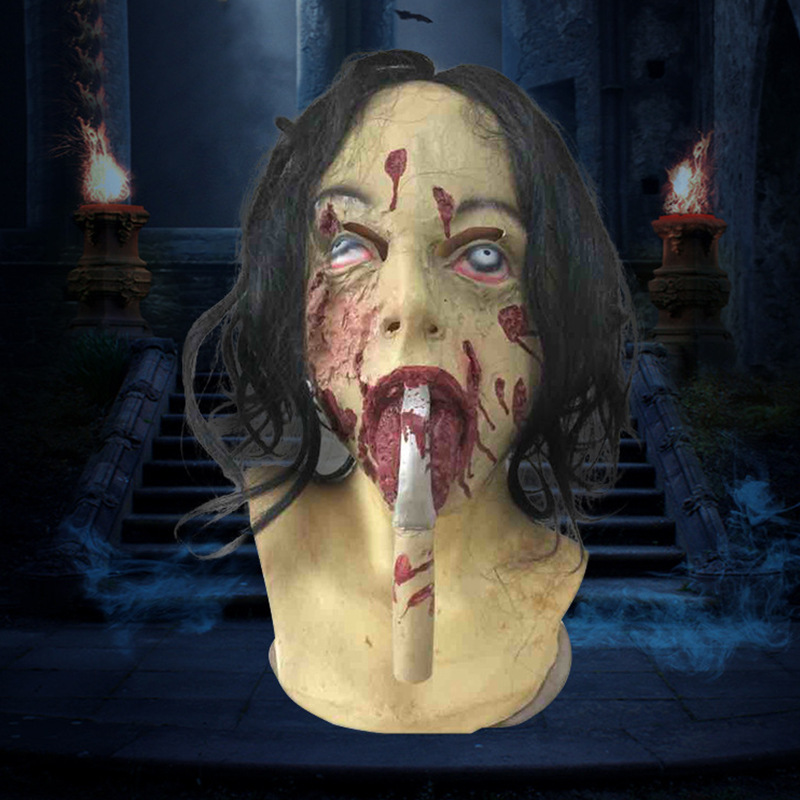 万圣节鬼节整人道具 搞怪恐怖面具 惊声尖叫橡胶鬼脸面具-阿里巴巴