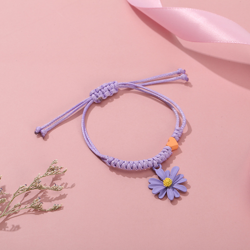 ins网红同款潮牌小雏菊手链闺蜜小清新手工编织手绳学生情侣森系