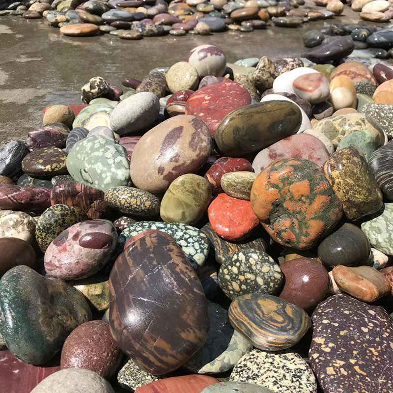 7成交0件天然雨花石鹅卵石鱼缸造景原石小白石子五彩石鹅软石卵石彩色