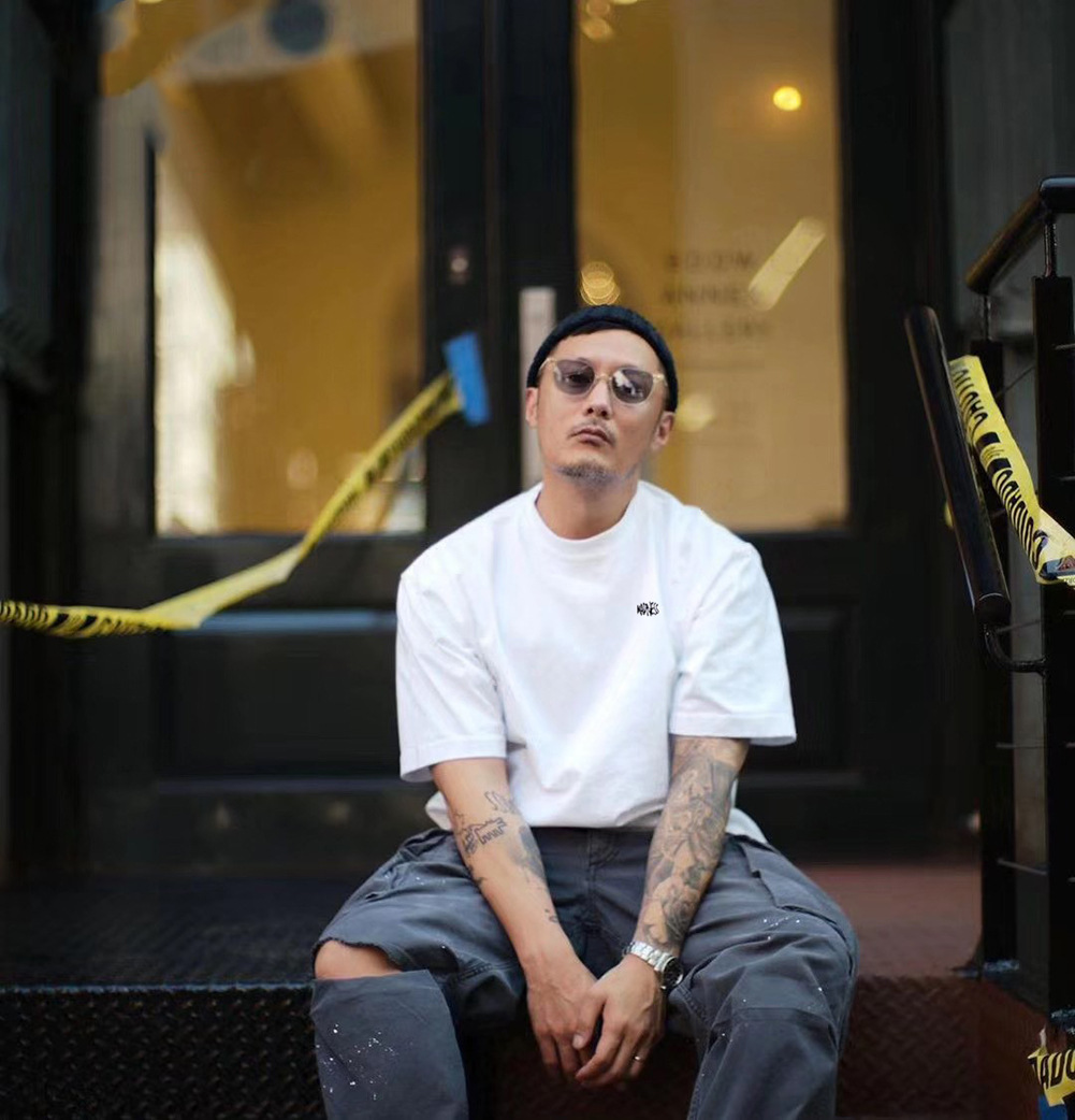 潮牌非mdns余文乐同款短袖日潮港风重磅百搭纯棉胖哥夏季宽松t恤