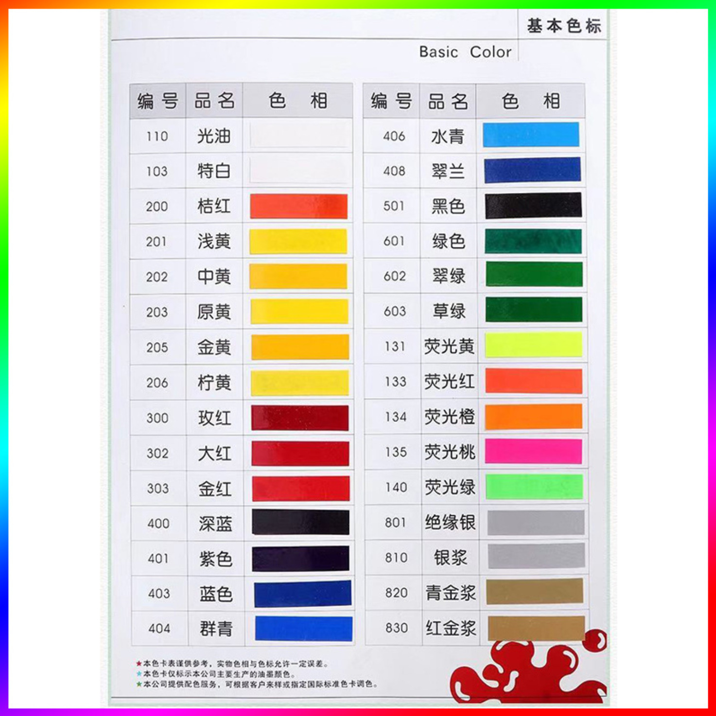 品名: 规格:5kg/桶 颜色:36个色,黑,白,红,黄,蓝,透明,金色,银色,荧光