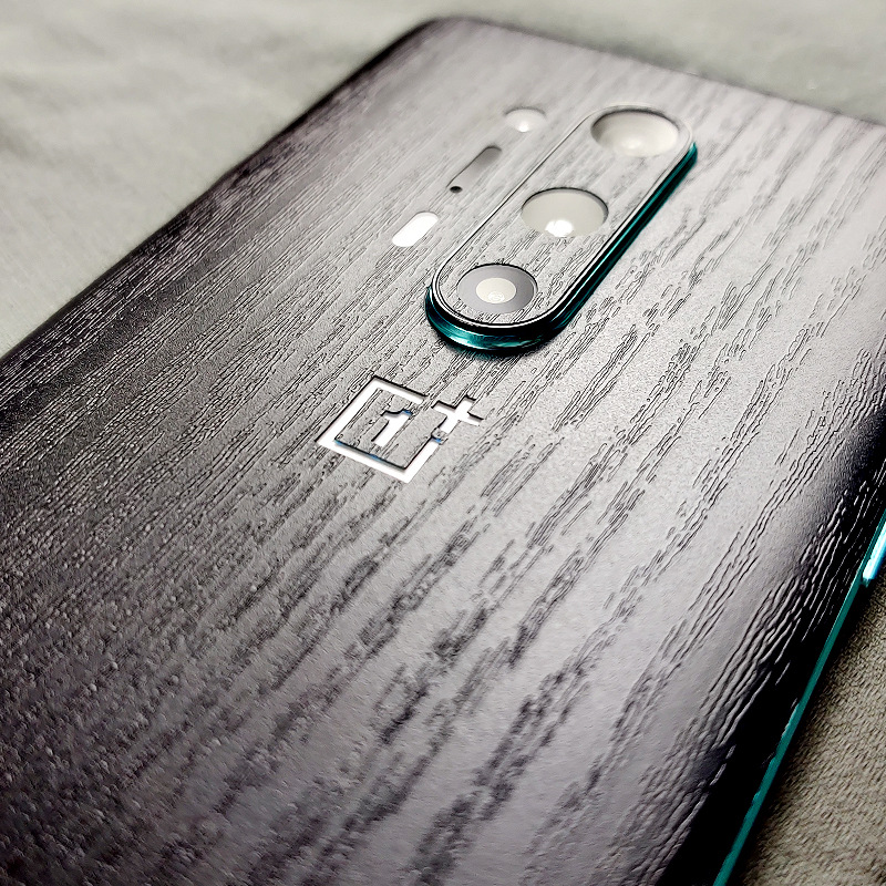 适用一加8pro手机贴膜木纹后膜8pro磨砂贴纸彩膜后背贴一加8背膜