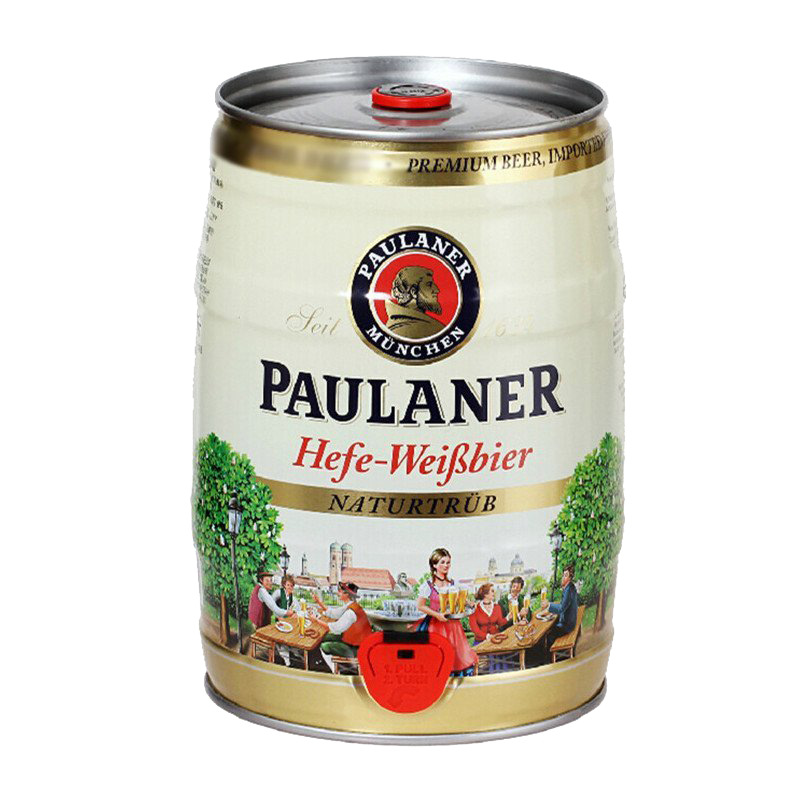 德国进口啤酒 paulaner保拉纳/柏龙小麦白啤酒 5l * 1 桶装