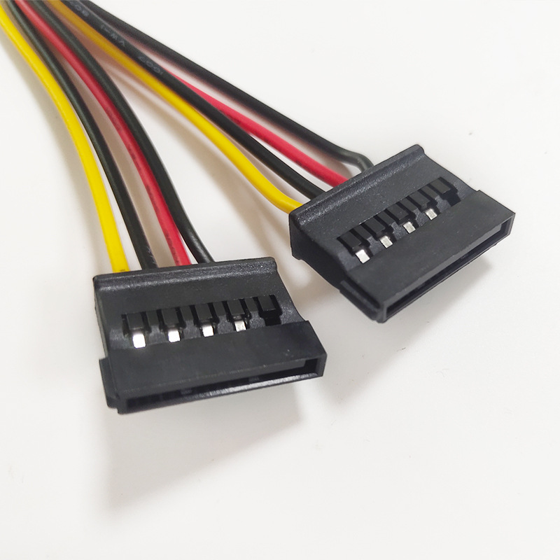 sata一分二电源线4pin转sata硬盘电源数据线延长线一分二串口线