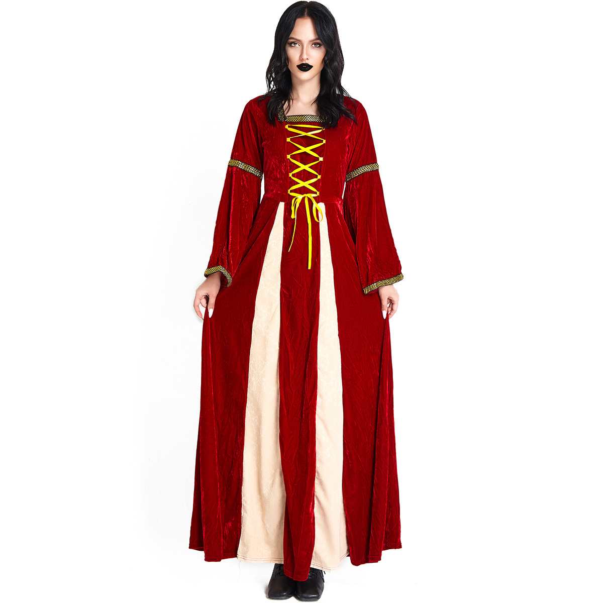 m-xxl 中世纪复古宫廷女王装 万圣节服装 化装舞会表演服