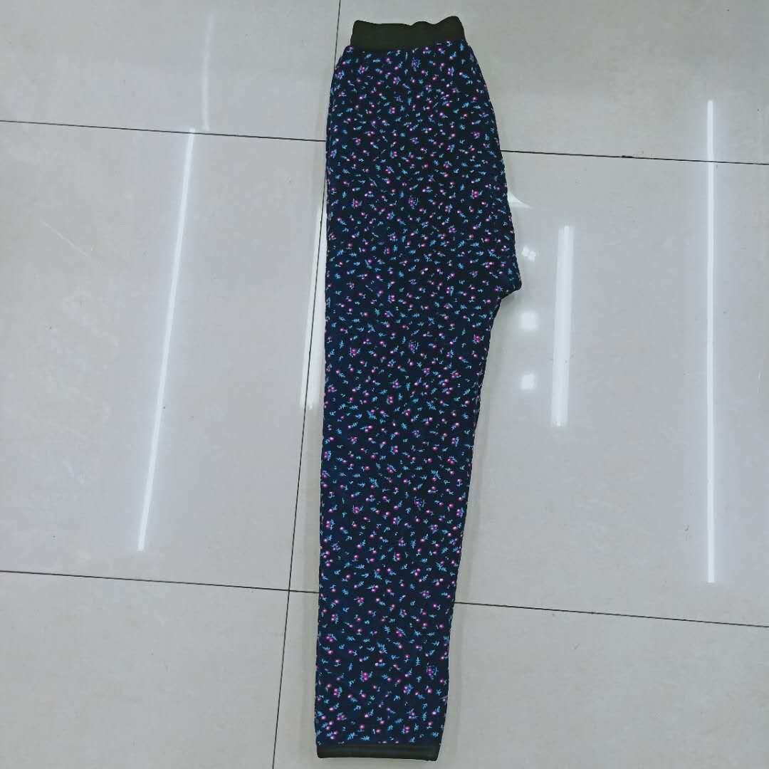 秋冬厚加绒加厚花棉裤女冬季妈妈穿保暖裤外穿中老年高腰棉裤抽绳