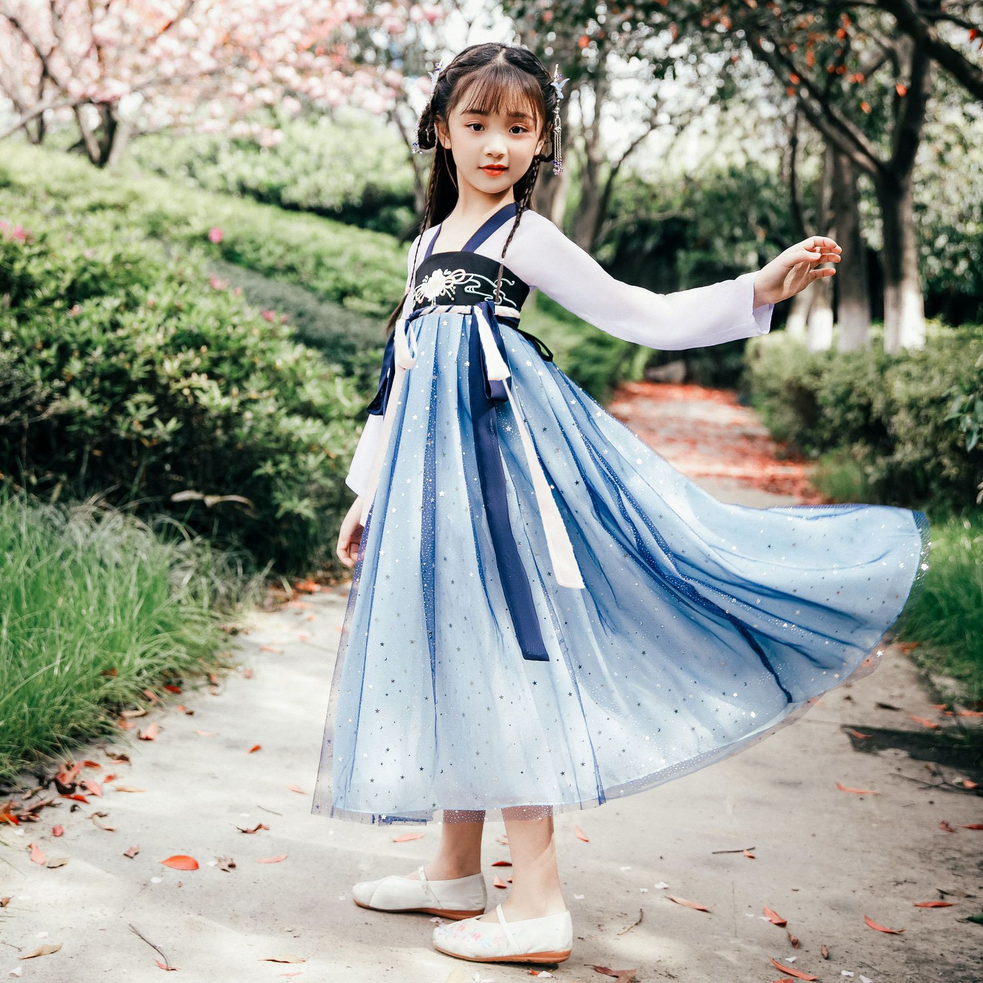 女童汉服超仙襦裙春夏儿童古风宝宝仙女服中国风小女孩古装连衣裙