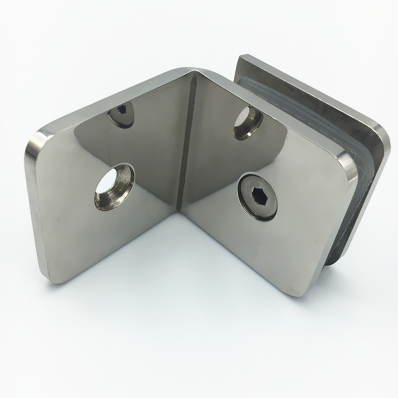 厂家直销玻璃隔断码90°双面固定夹 玻璃夹 固定夹 淋浴房配件