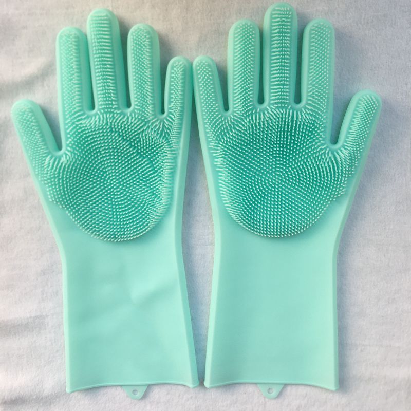 Manufacturer Hot Selling Silicone Dishwashing Gloves Extra Thick and Durable Magic Gloves Kitchen Household Waterproof Cleaning Gloves