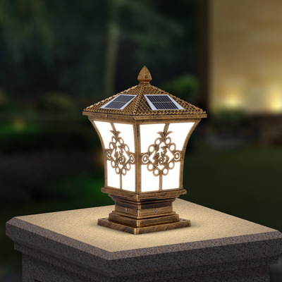 太阳能柱头灯大门灯柱子灯户外防水围墙灯院墙灯门头灯led充电灯