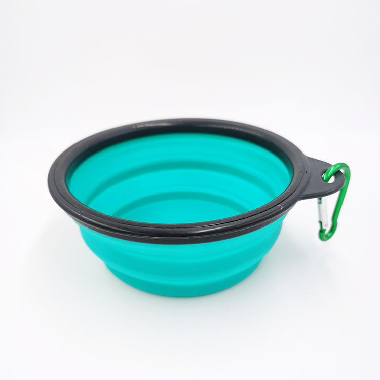 TPE Small Size Folding Pet Bowl Silicone Dog Cat Water Bowl out Hook Portable Food Basin Pet Tableware