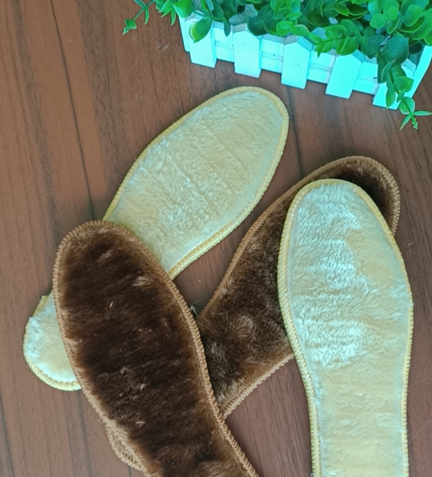 批发羊绒鞋垫棉冬季保暖雪地靴加绒加厚软毛绒仿羊毛人造驼绒鞋垫