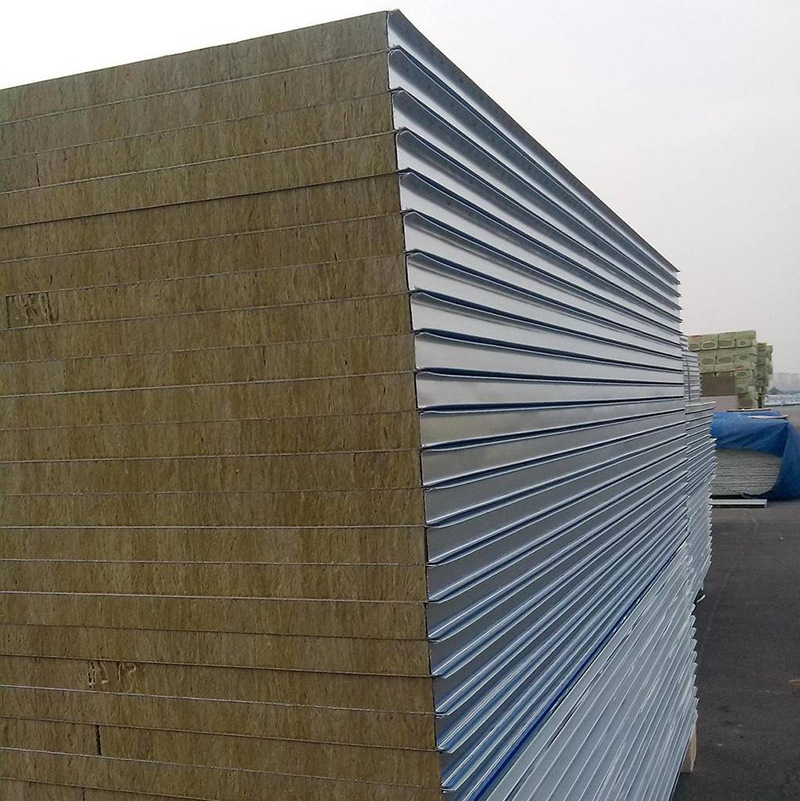 铁皮岩棉板保温隔音岩棉夹芯板外墙岩棉彩钢板