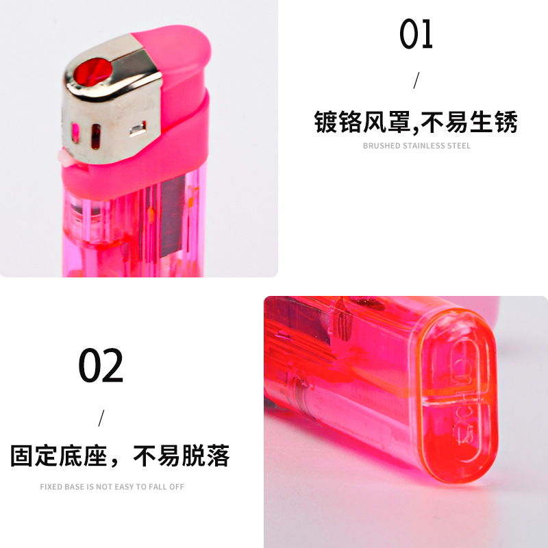 Internet Celebrity 309 Lighter Manufacturer Plastic Open Flame Disposable Creative Advertising Electronic Lighter Wholesale