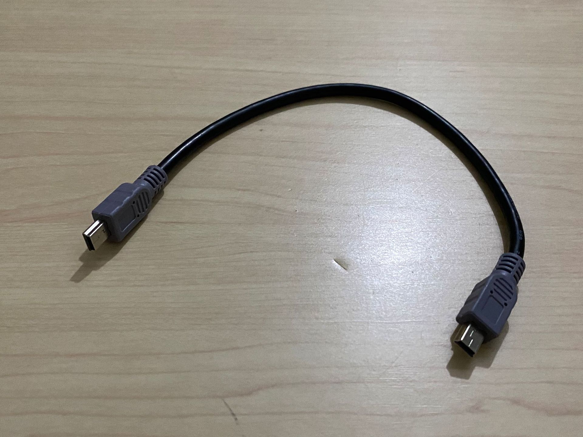 miniusb数据线t型口弯头v3口双t口5p连接车载mp3双头电子狗连接线