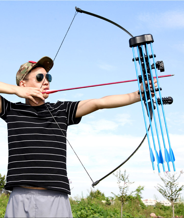 新款德乐石分体弓复合片直拉弓反曲弓箭景区射击户外弓箭弹弓竞技