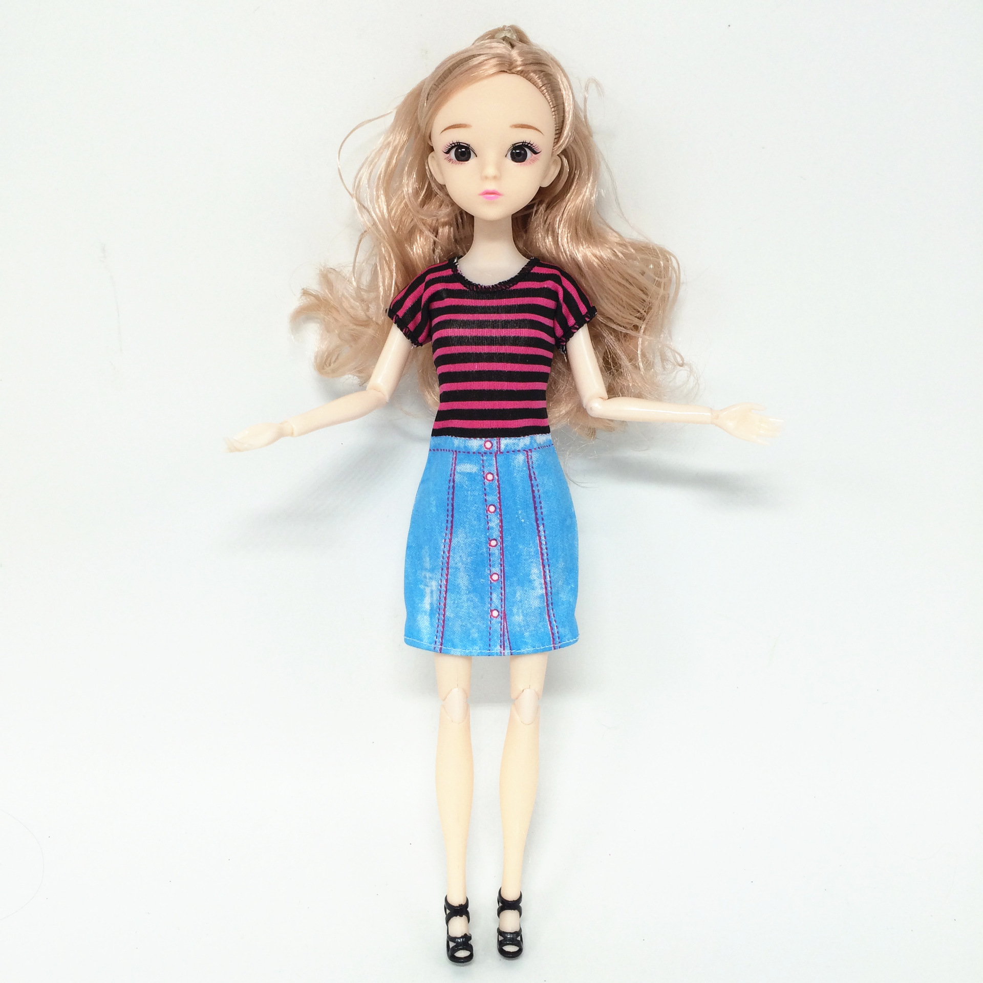30厘米换装时尚巴比娃娃女孩玩具套装连衣裙2件套上衣裙长裤短裤