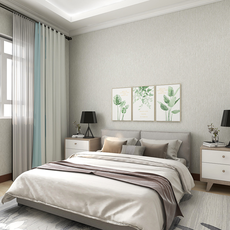 厂家直销羊绒墙布无缝莫兰迪现代简约壁布纯色客厅卧室素色无纺布