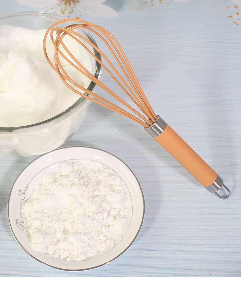 创意多功能家用硅胶打蛋器厨房烘焙工具不锈钢防滑手摇搅拌棒定做