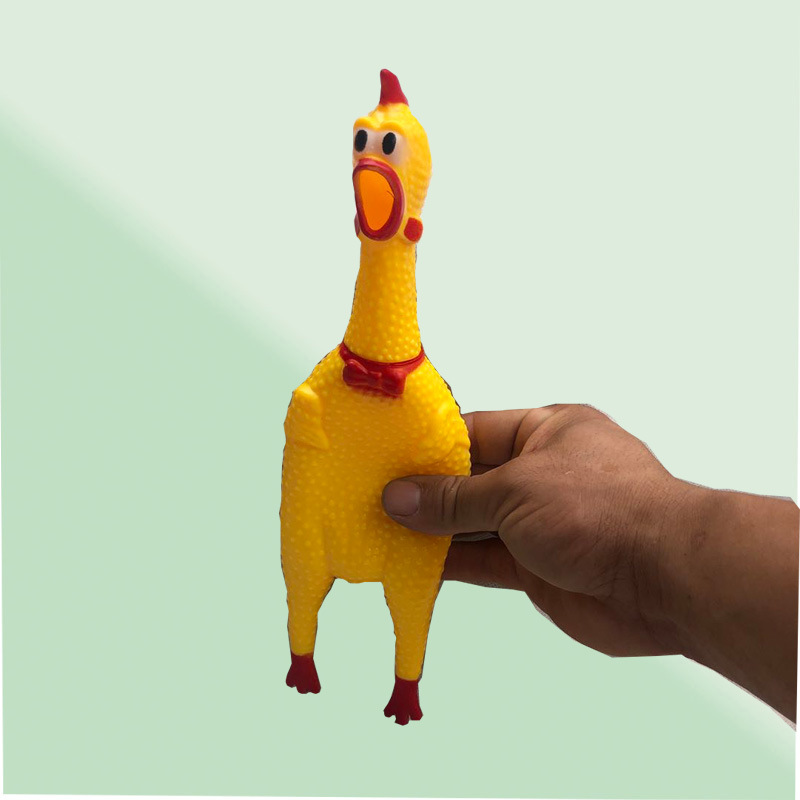 恶搞惨叫鸡玩具鸡解压发声怪叫鸡发泄道具绝望会叫的耐咬玩具