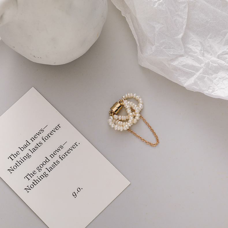 珍珠磁铁耳夹女无耳洞仙气森系复古港味流苏耳骨夹韩版个性耳饰