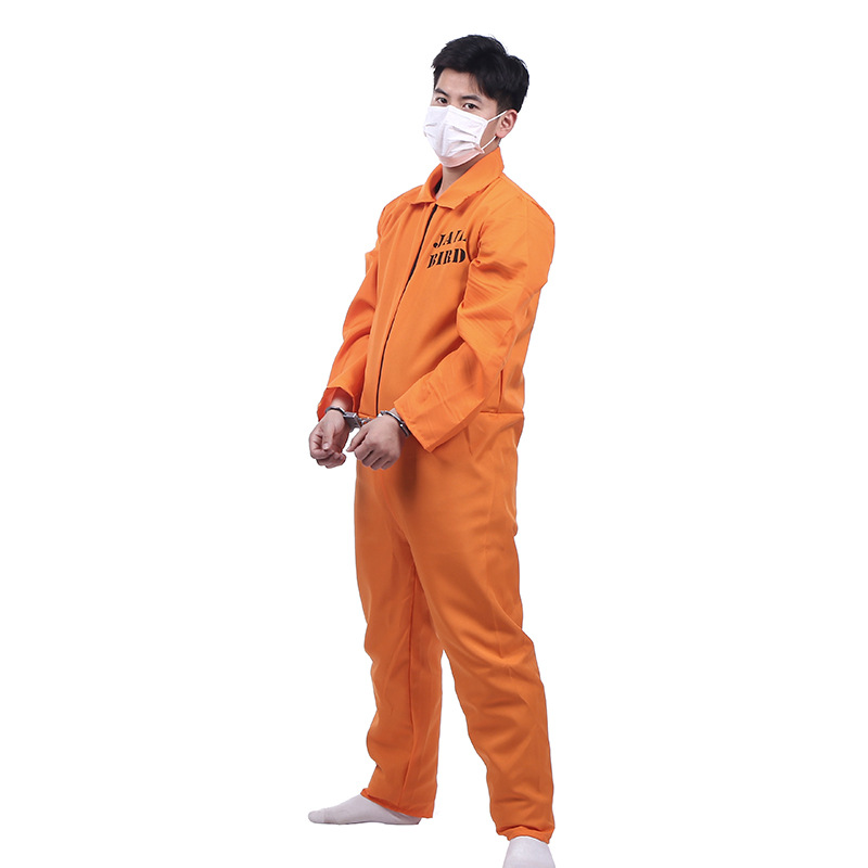 万圣节服饰囚犯服小偷警察舞台演出服cosplay化妆舞会角色扮演服