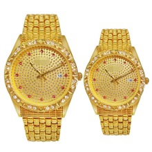 深圳情侣手表批发 新款高档满天星商务礼品表厂家批发