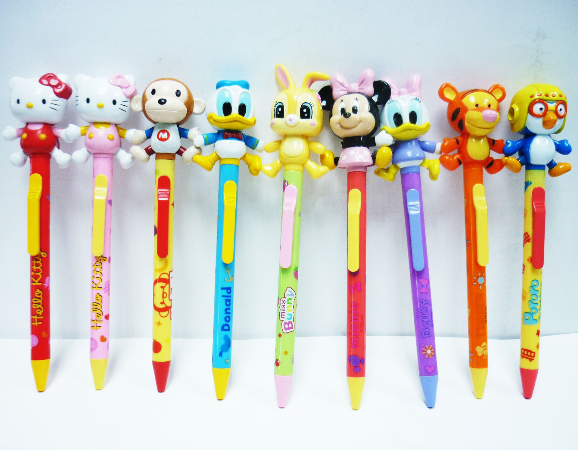 卡通可爱十款松鼠按动笔 蓝色0.7办公学生文具减压圆珠笔生日礼物