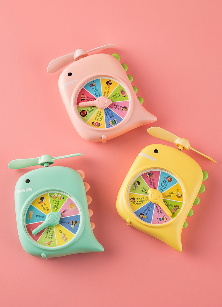 卡通恐龙手持充电风扇 usb充电减压小风扇开发思维益智玩具电风扇