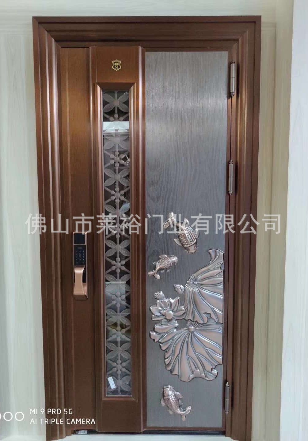 网红不锈钢韩式门 防盗入户门家用通风套门入户指纹锁