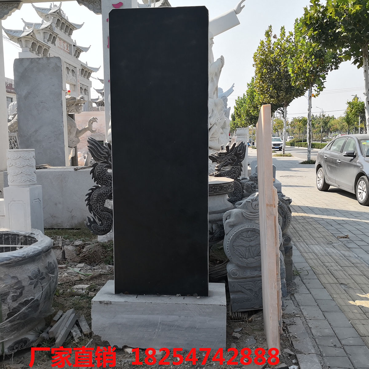 现货批发大理石墓碑 农村土葬青石碑刻字公墓花岗岩墓碑石碑定制