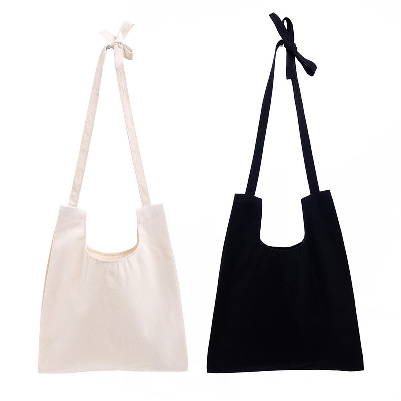 Factory Direct Supply Spot Blank Shoulder Eco-friendly Shopping Cotton Bag Wholesale Color Cotton Canvas Vest Bag