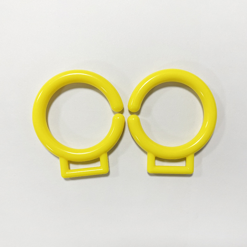 厂家直销塑料环配件 挂环挂扣卡扣 开口胶圈 塑胶玩具配件 可定制