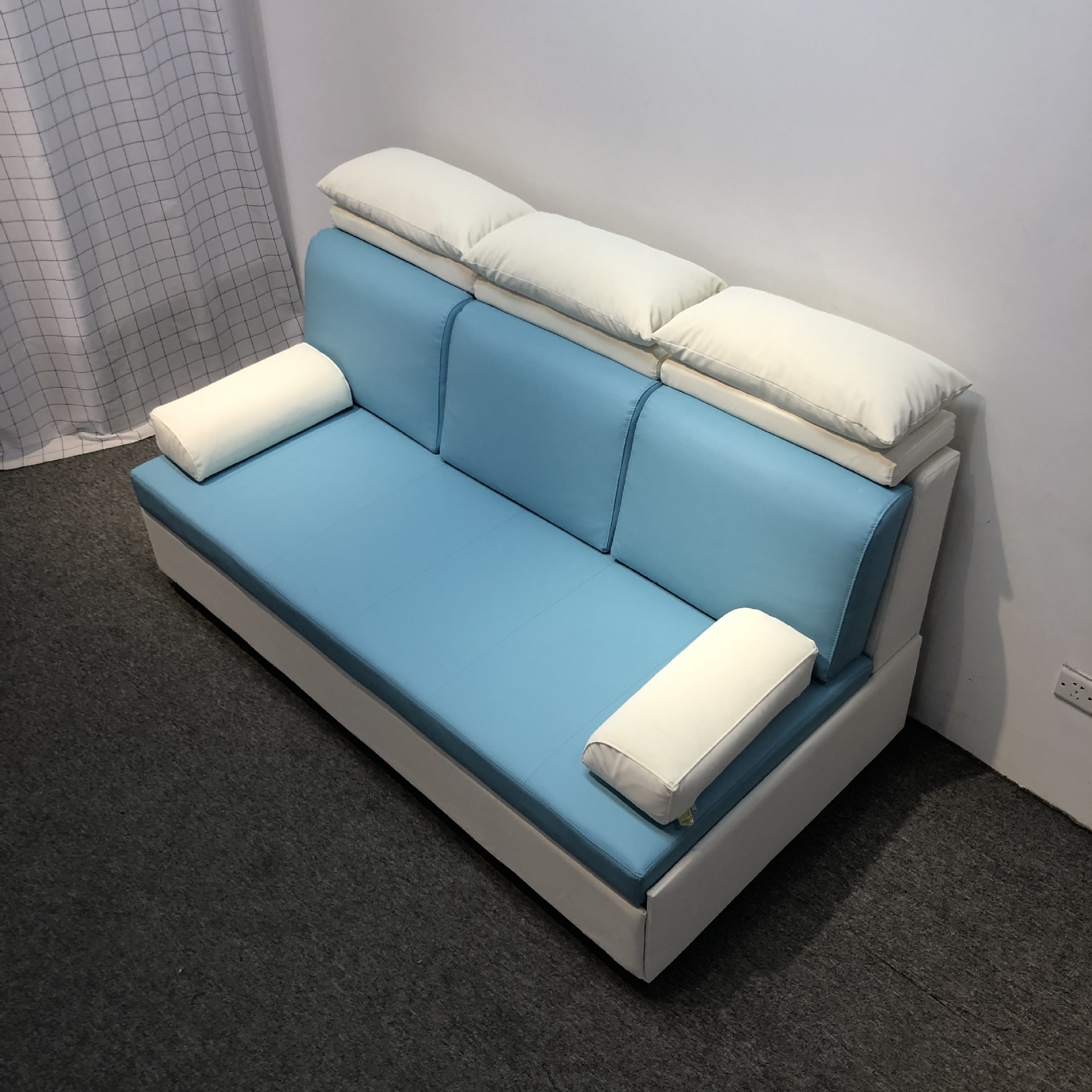 多功能两用无扶手沙发床小户型公寓双三人头枕可定制功能沙发床