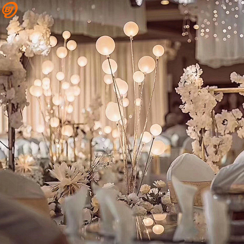 2020新款婚庆道具奶白圆球路引灯婚礼堂路引灯舞台布置道具装饰灯