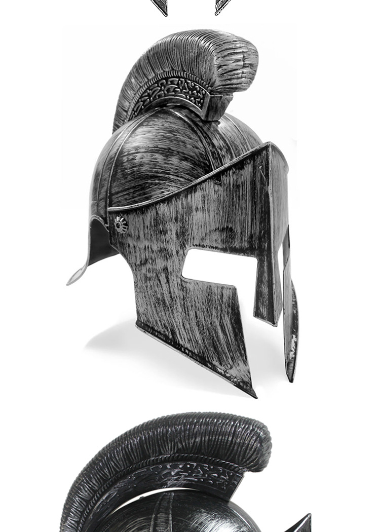 三角面罩罗马帽 斯巴达勇士骑士头盔 化妆服饰道具 古罗马勇士帽