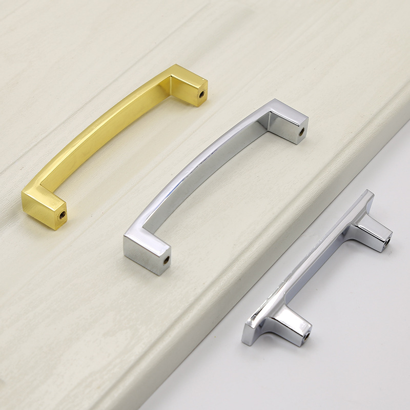 水晶拉手u型现代简约抽屉鞋柜橱柜柜门钻石双孔把手厂家低价批发