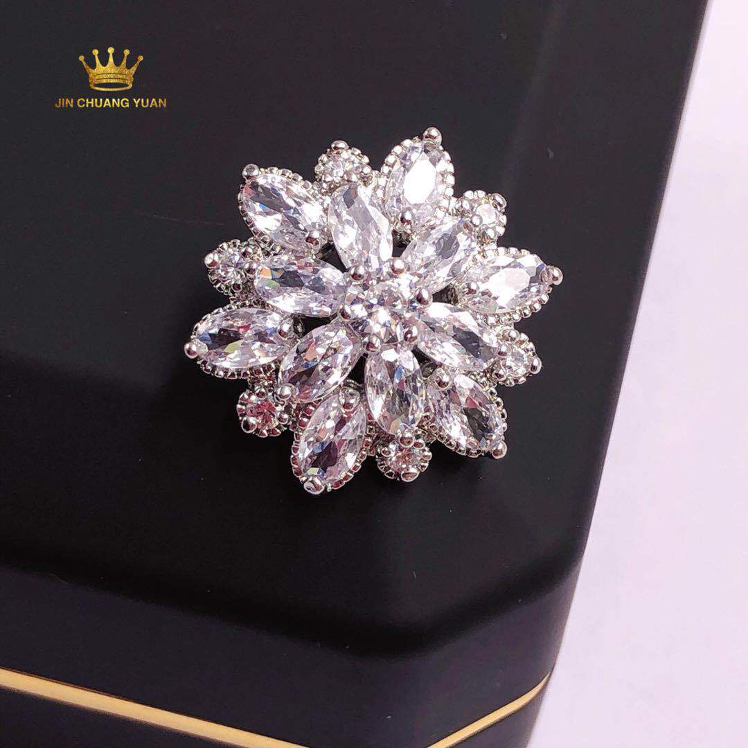 水钻锆石钻扣 外套皮草大衣钻石钻石花扣子水晶钻扣diy纽扣