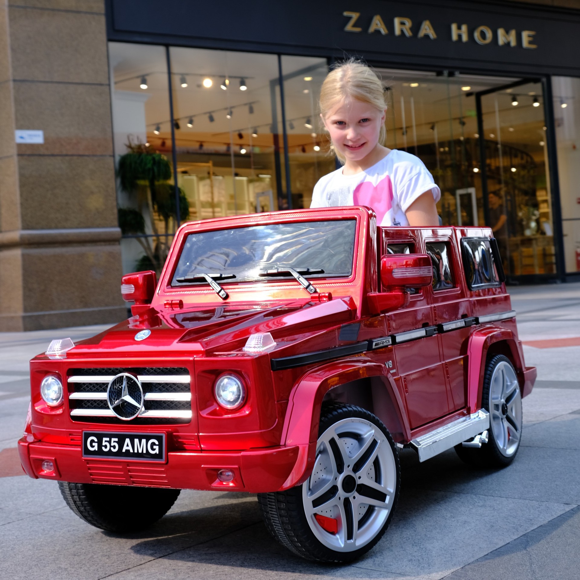 奔驰授权大g儿童电动车四轮遥控越野汽车小孩玩具 可坐宝宝童车